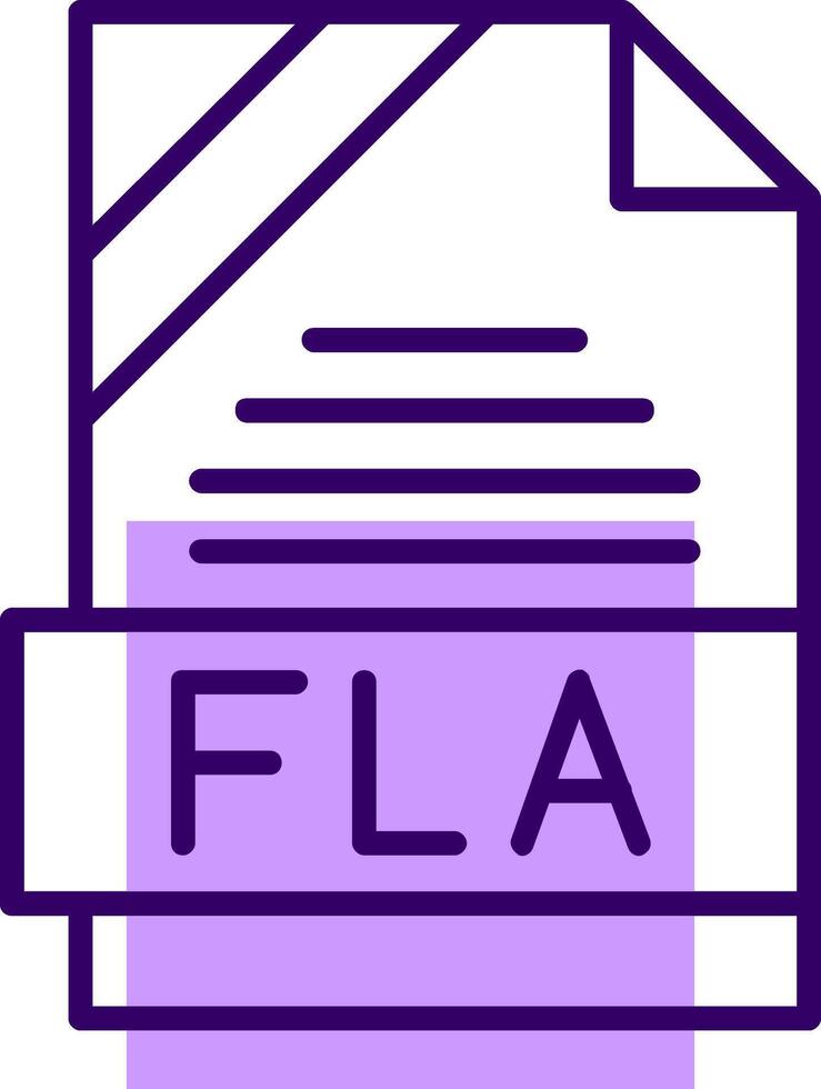 FLA Outline Style Icon vector