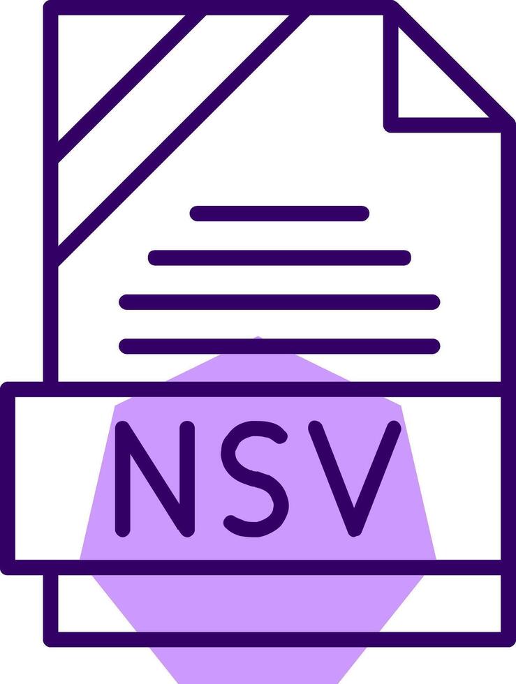 NSV Outline Style Icon vector