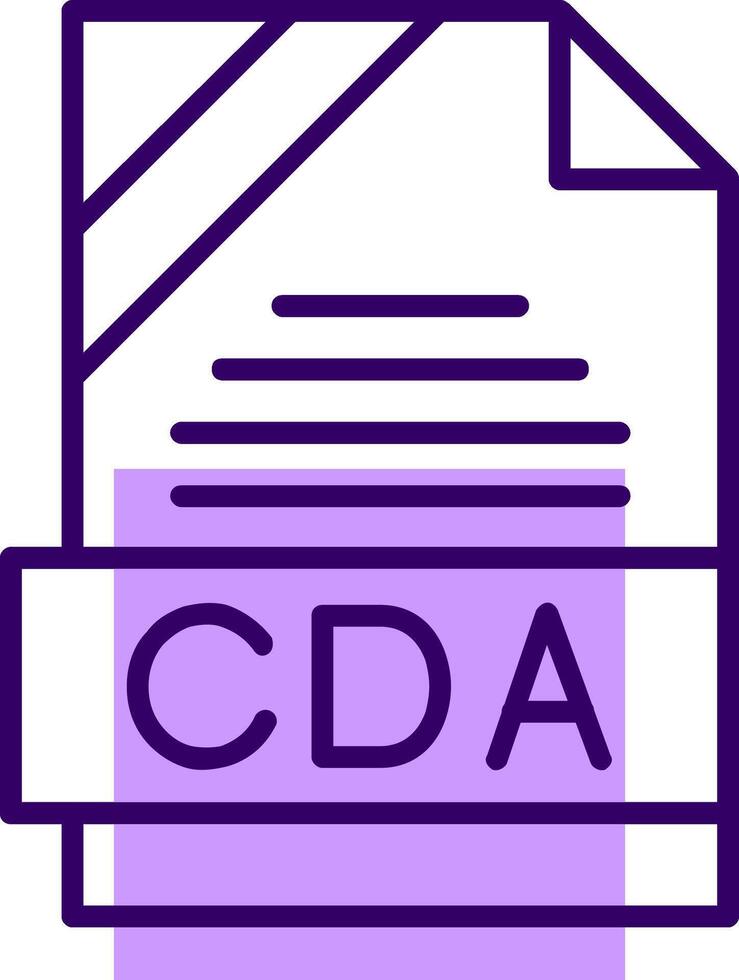 CDA Outline Style Icon vector