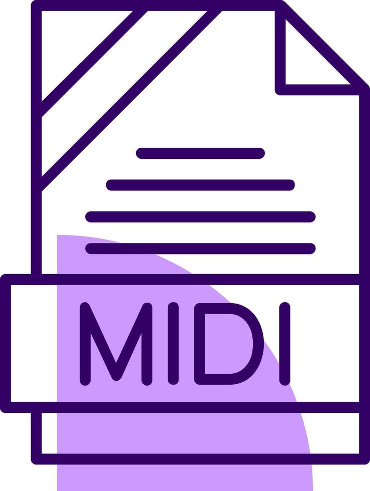 MIDI Outline Style Icon vector