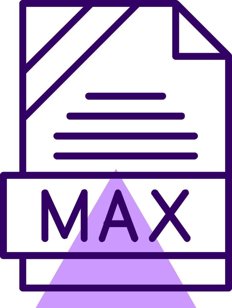 MAX Outline Style Icon vector