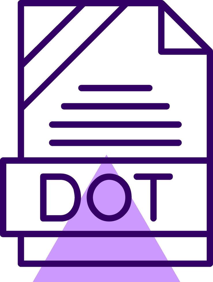 DOT Format Outline Style Icon vector