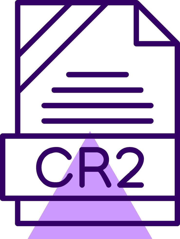 CR2 Outline Style Icon vector