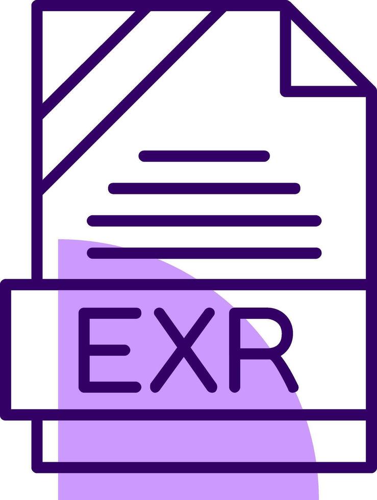 EXR Outline Style Icon vector