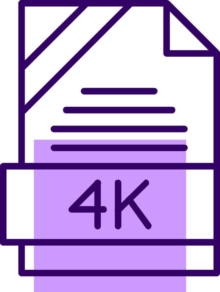 4K Outline Style Icon vector
