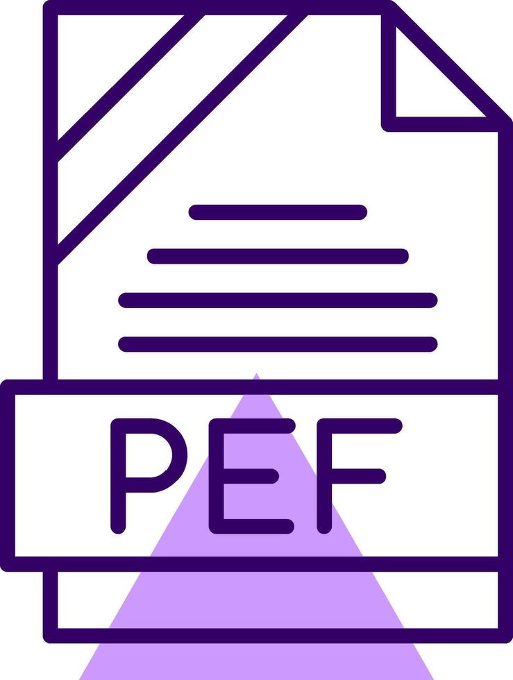 PEF Outline Style Icon vector