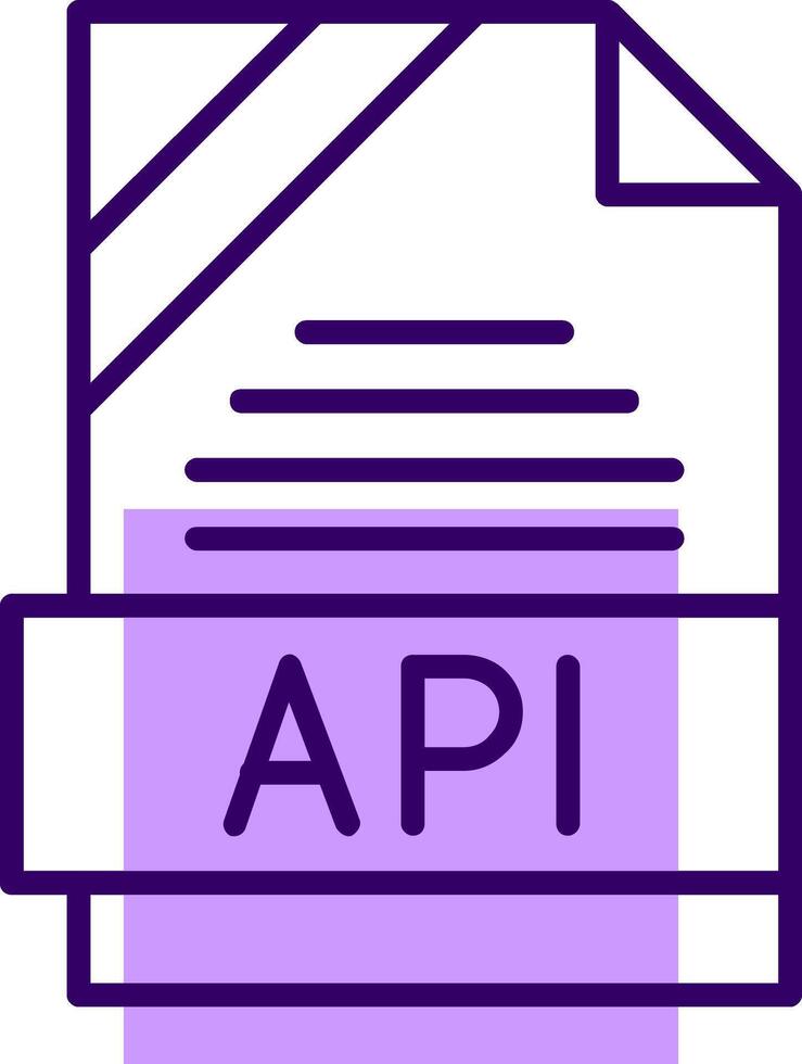 API Outline Style Icon vector