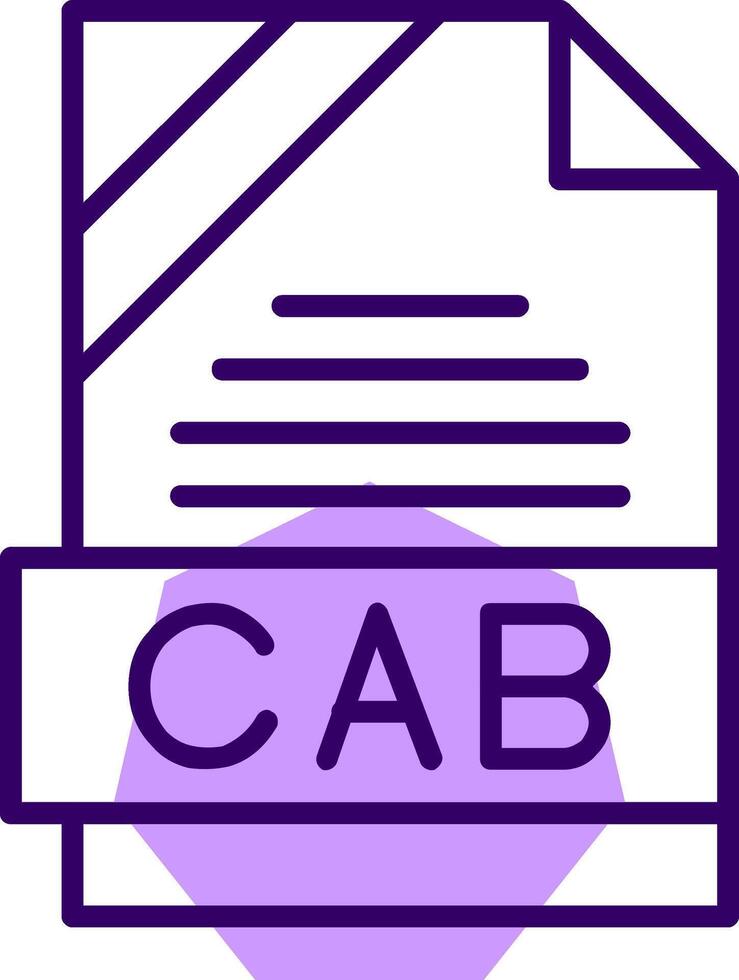 CAB Outline Style Icon vector