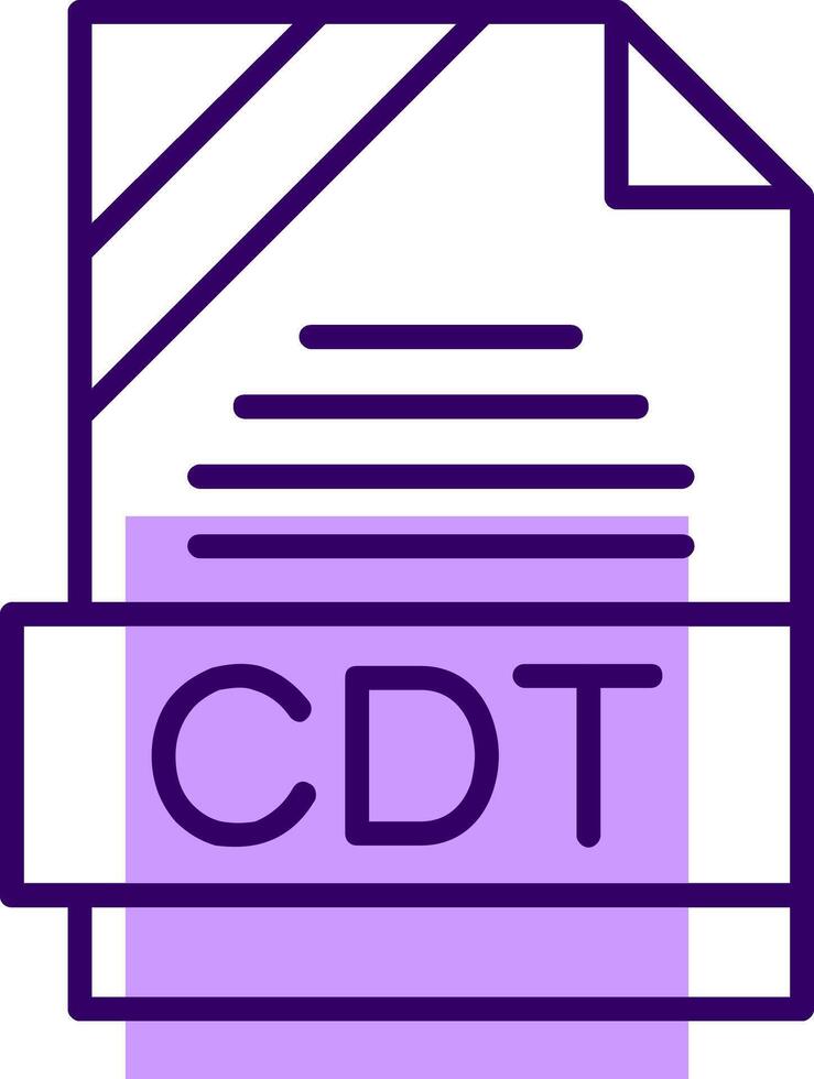 CDT Outline Style Icon vector