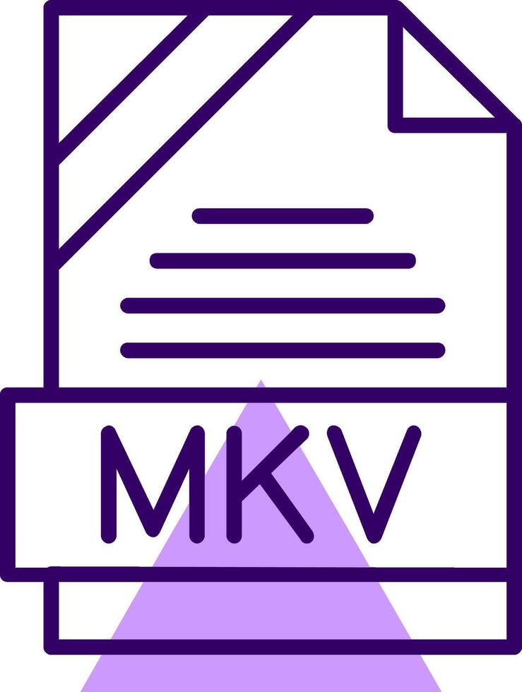MKV Outline Style Icon vector