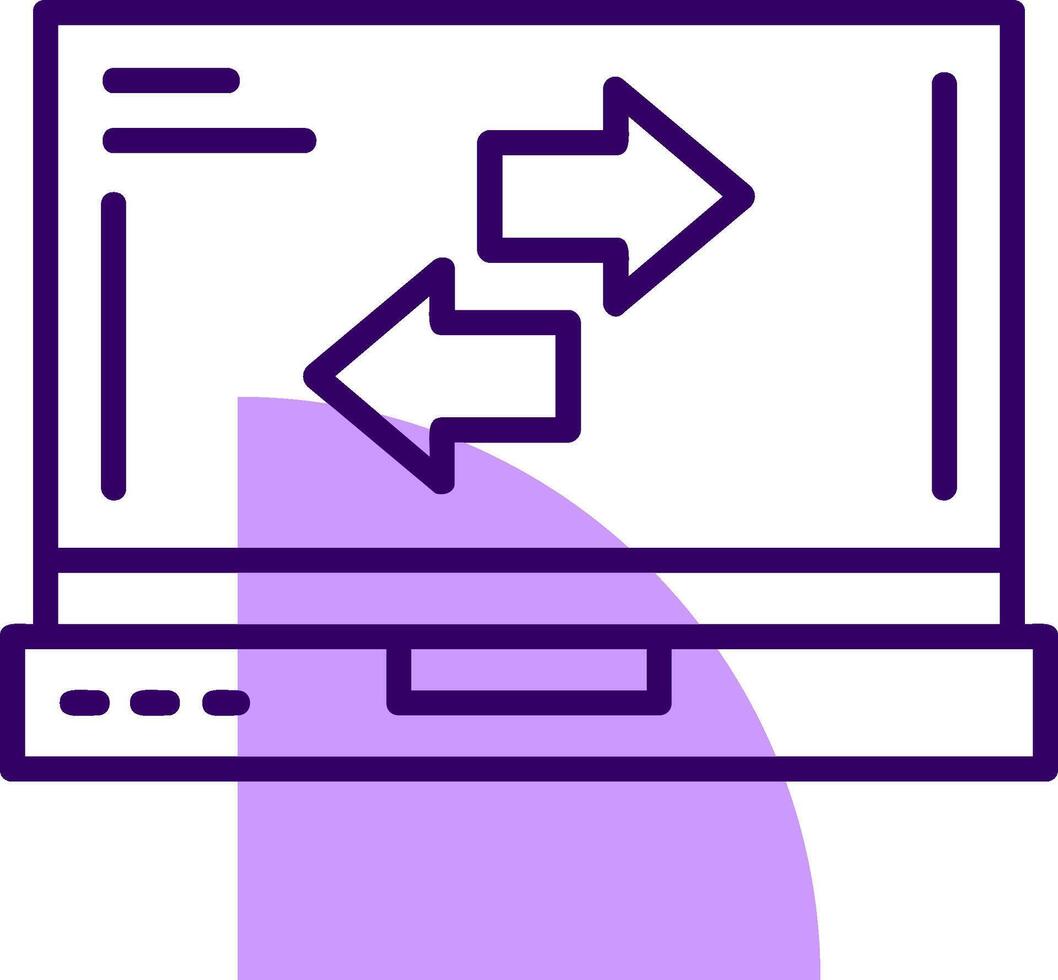 Refresh Outline Style Icon vector