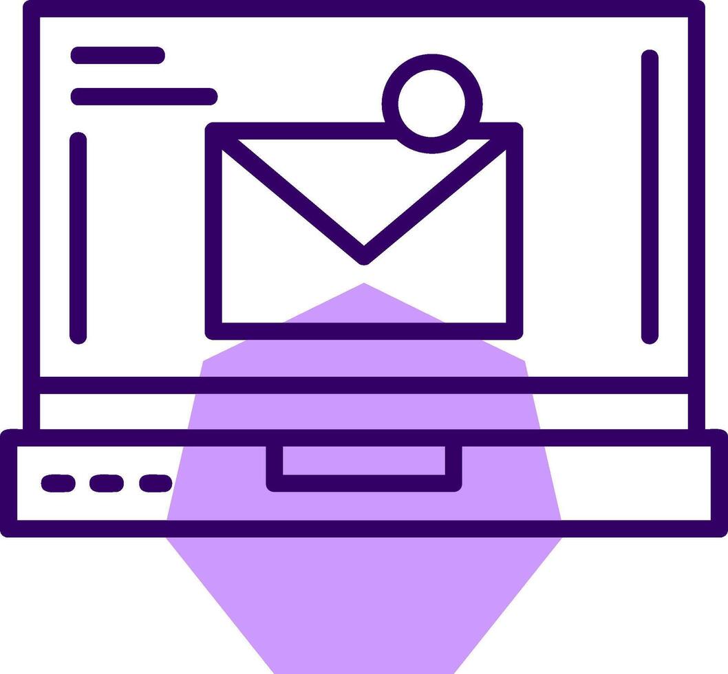 Mail Outline Style Icon vector