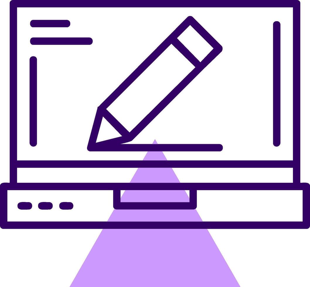 Edit Outline Style Icon vector