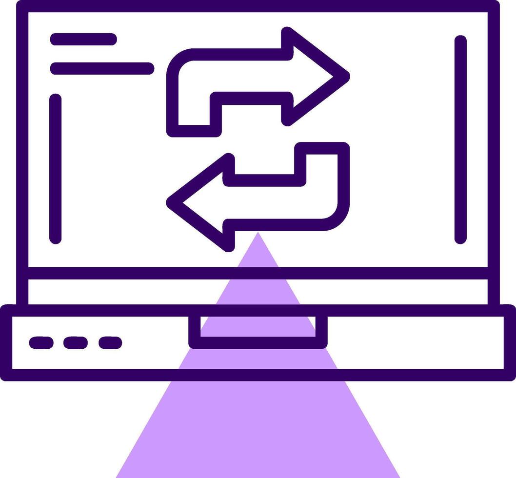 Refresh Outline Style Icon vector