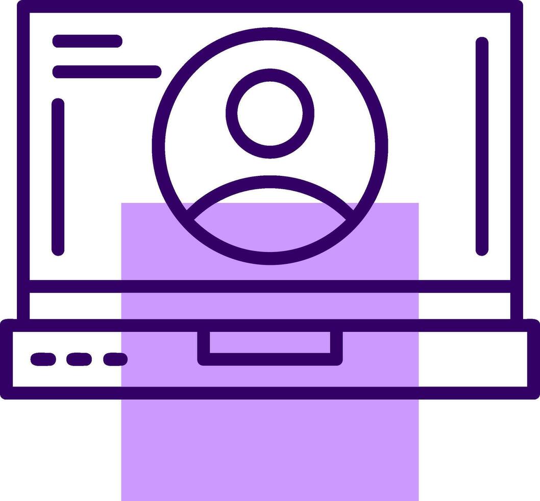 Profile Outline Style Icon vector