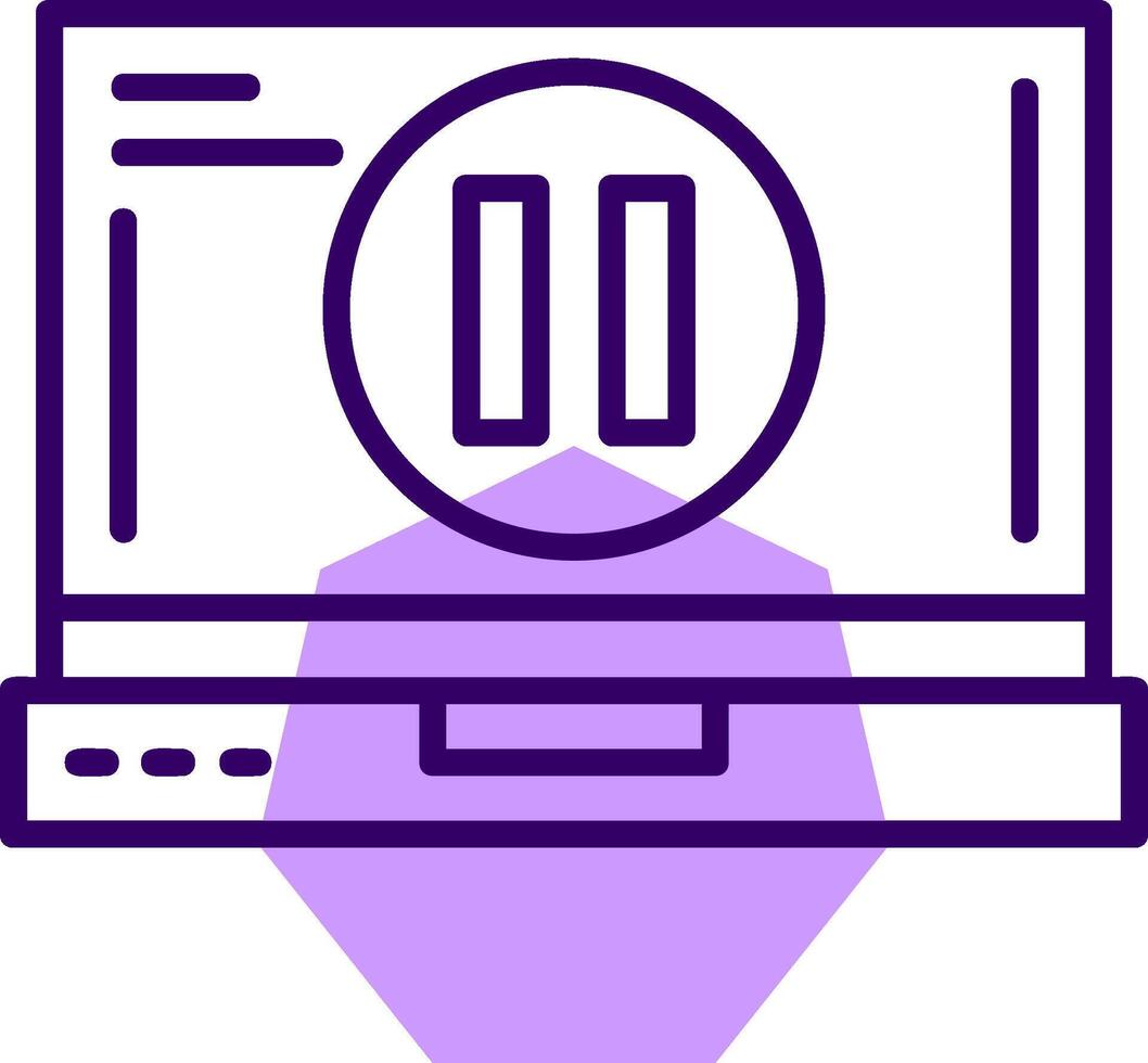 Pause Outline Style Icon vector