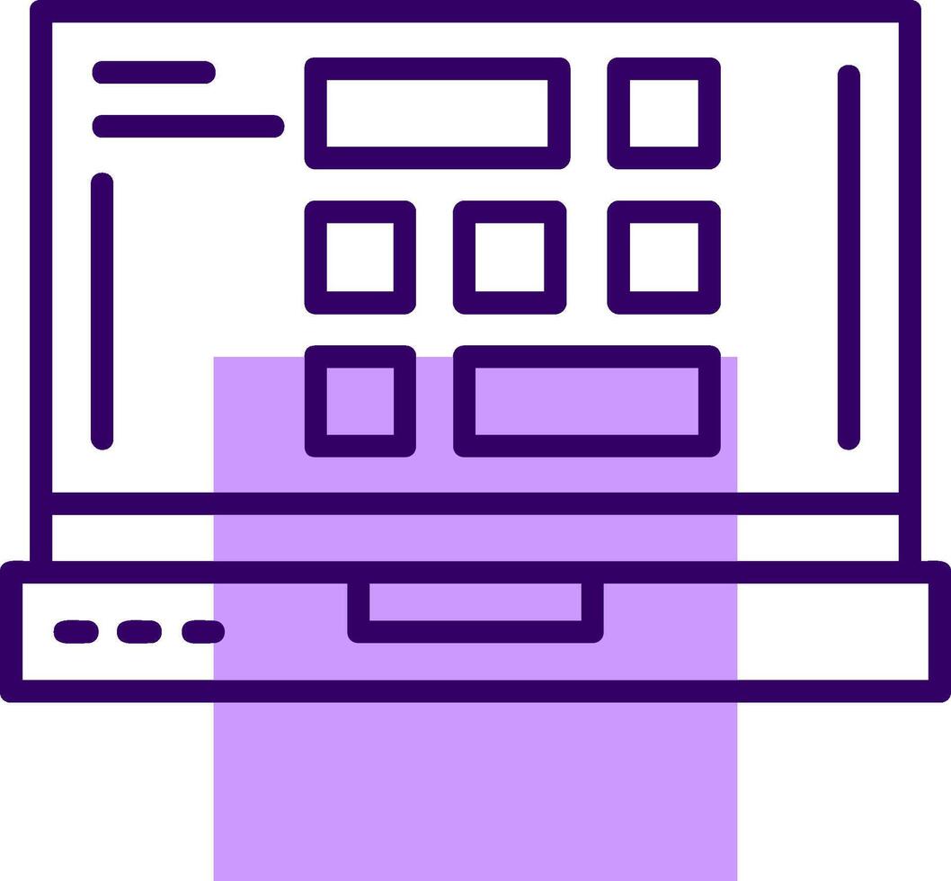 Grid Outline Style Icon vector