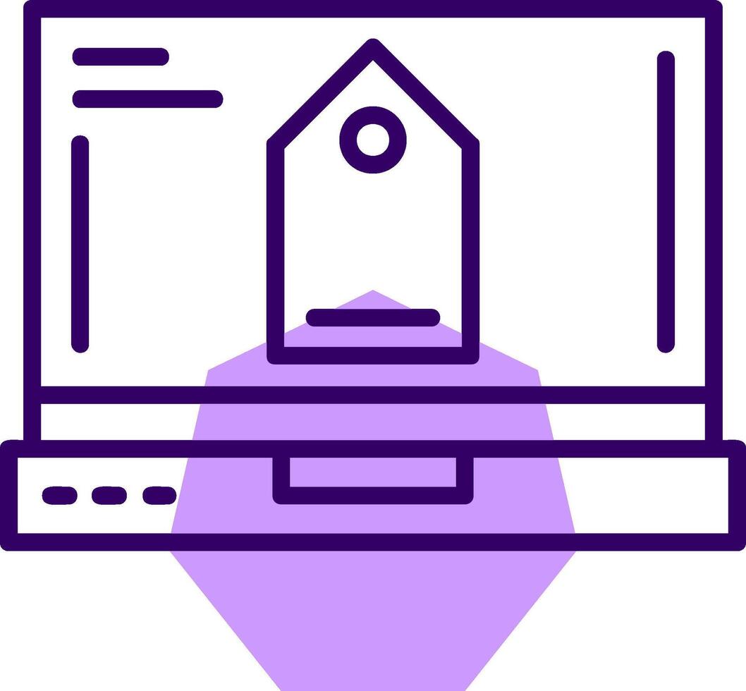 Tag Outline Style Icon vector