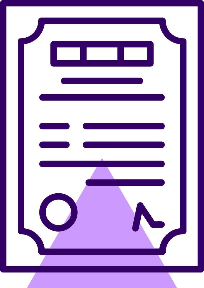 Contract Outline Style Icon vector
