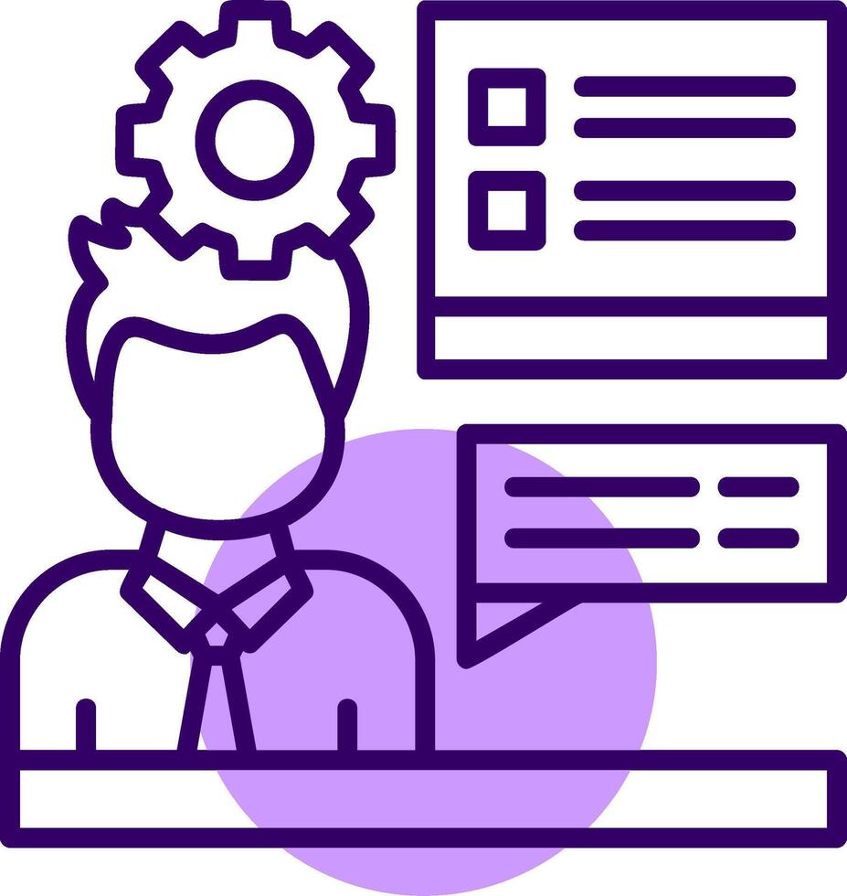 Training Outline Style Icon vector