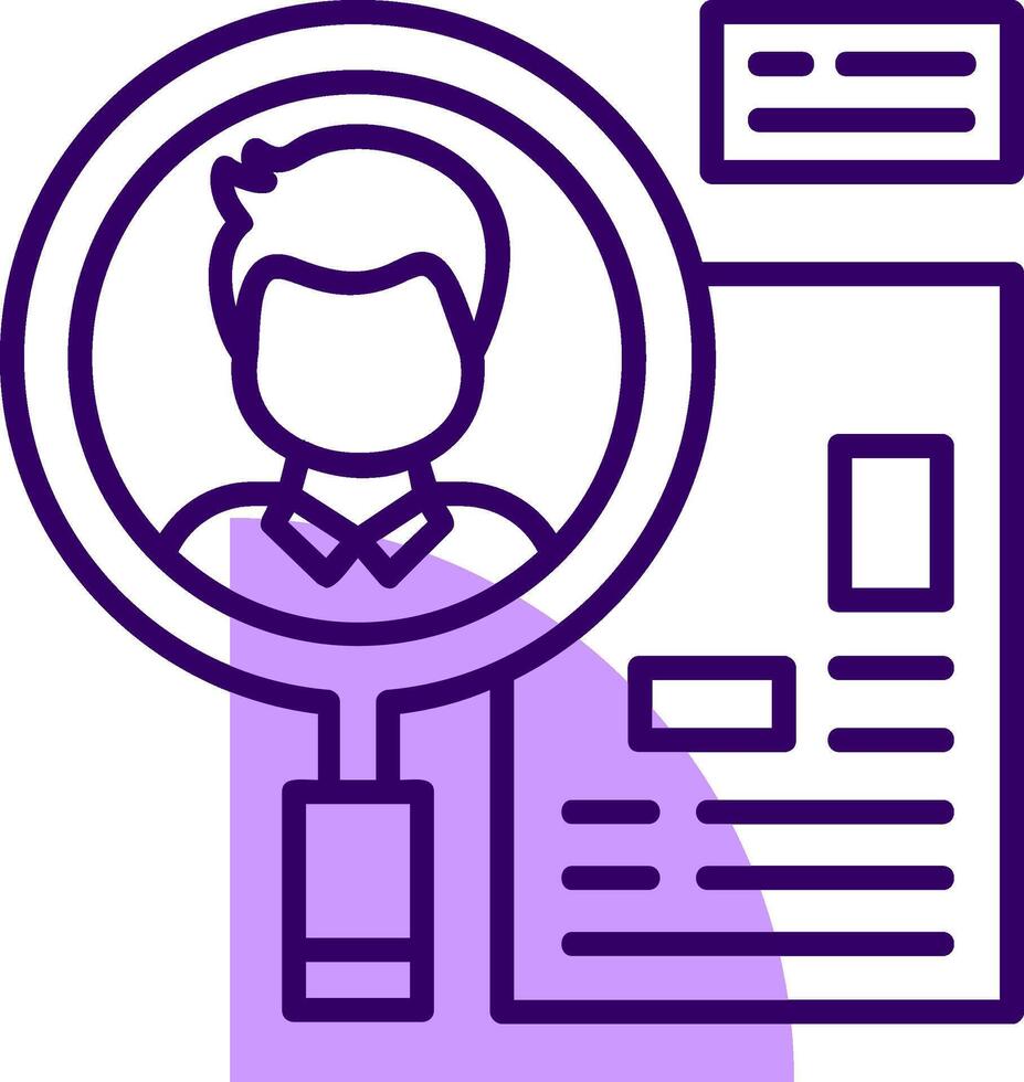 Background Check Outline Style Icon vector