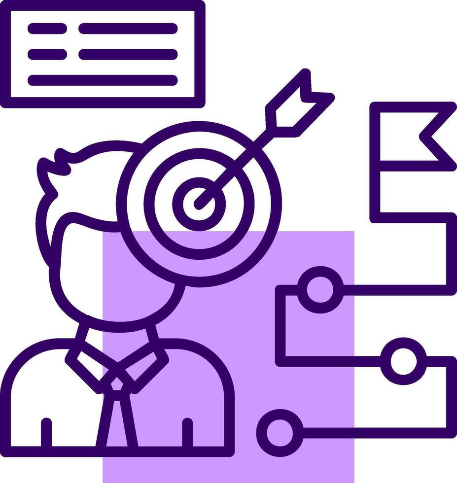 Mission Outline Style Icon vector