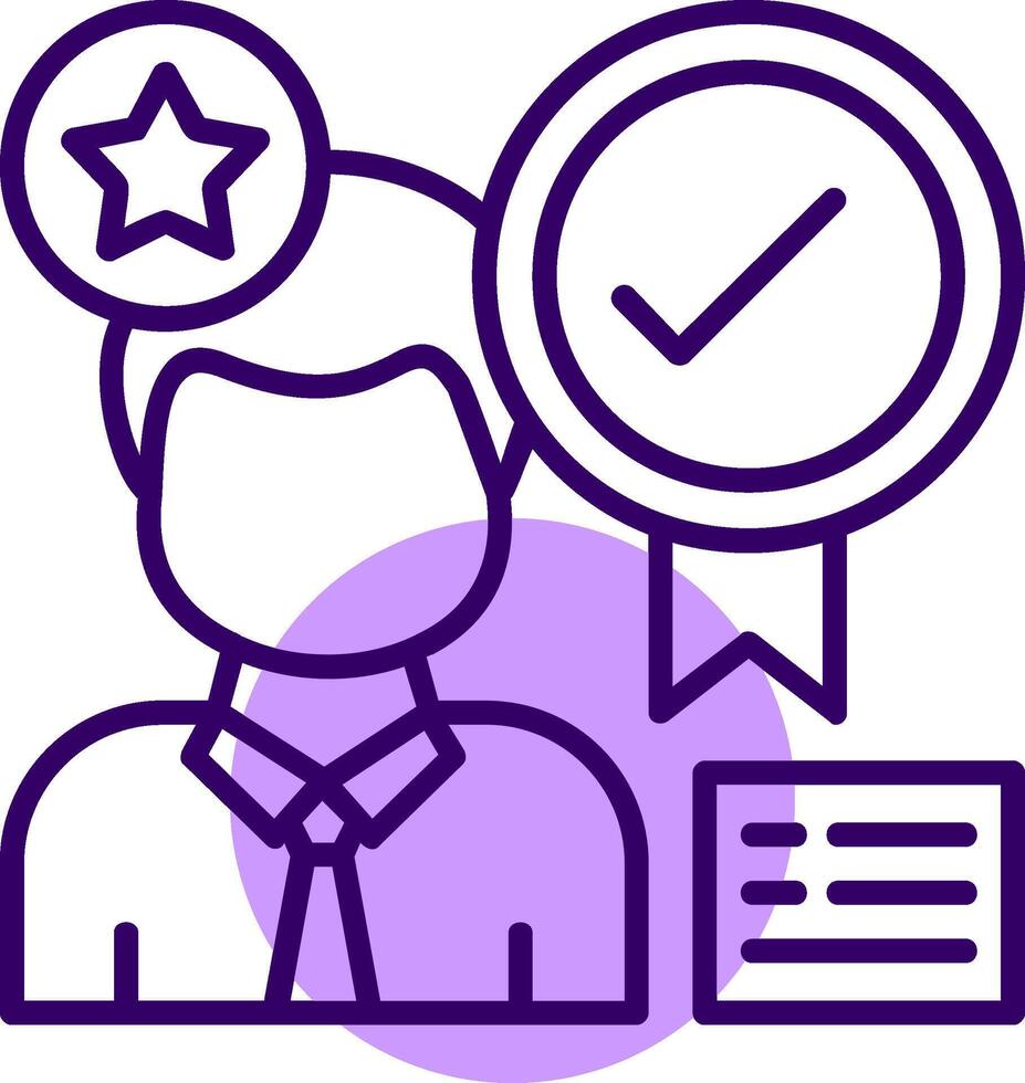 Recognition Outline Style Icon vector