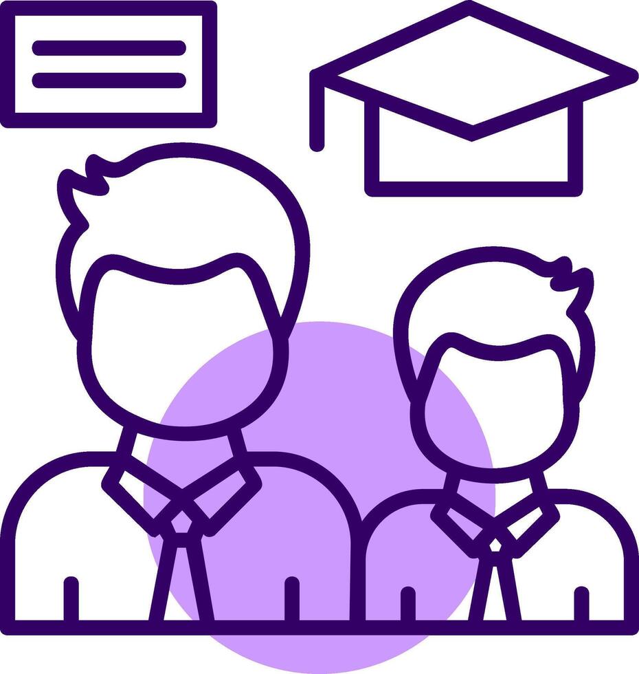 Alumni Network Outline Style Icon vector