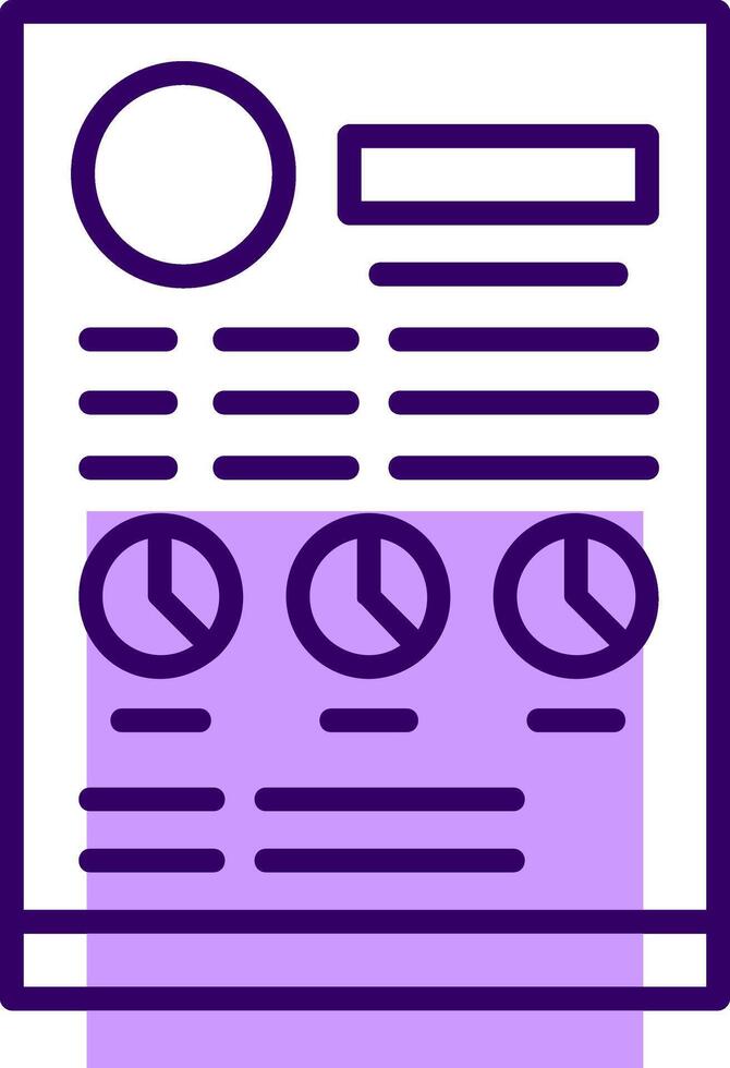 CV Outline Style Icon vector