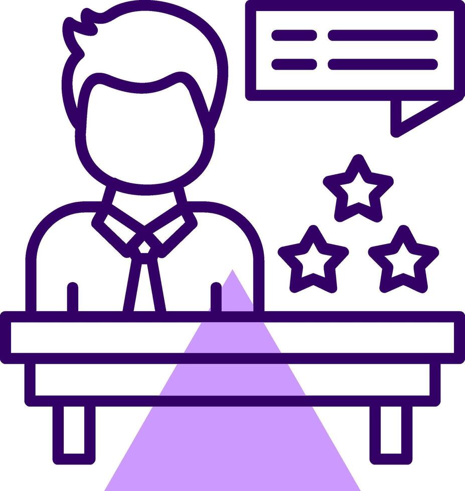 Interviewer Outline Style Icon vector