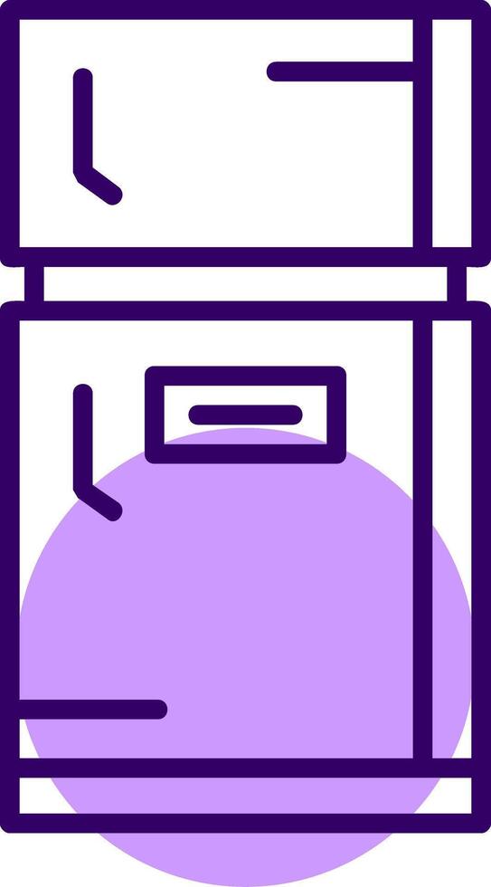 Fridge Outline Style Icon vector