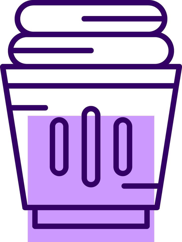 Laundry basket Outline Style Icon vector