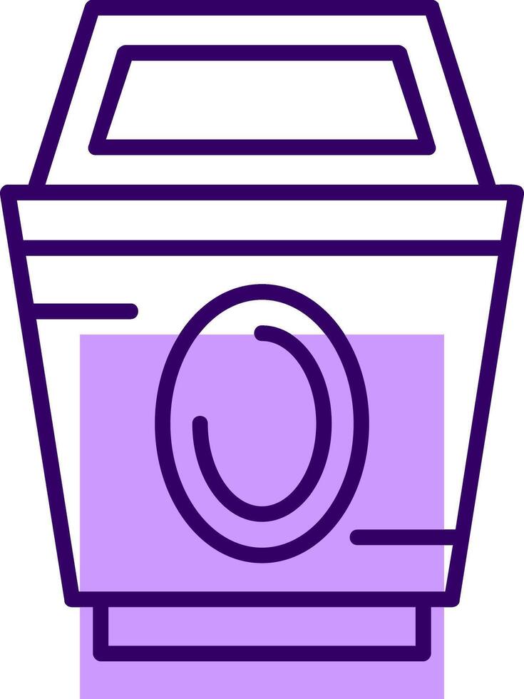 Recycling bin Outline Style Icon vector