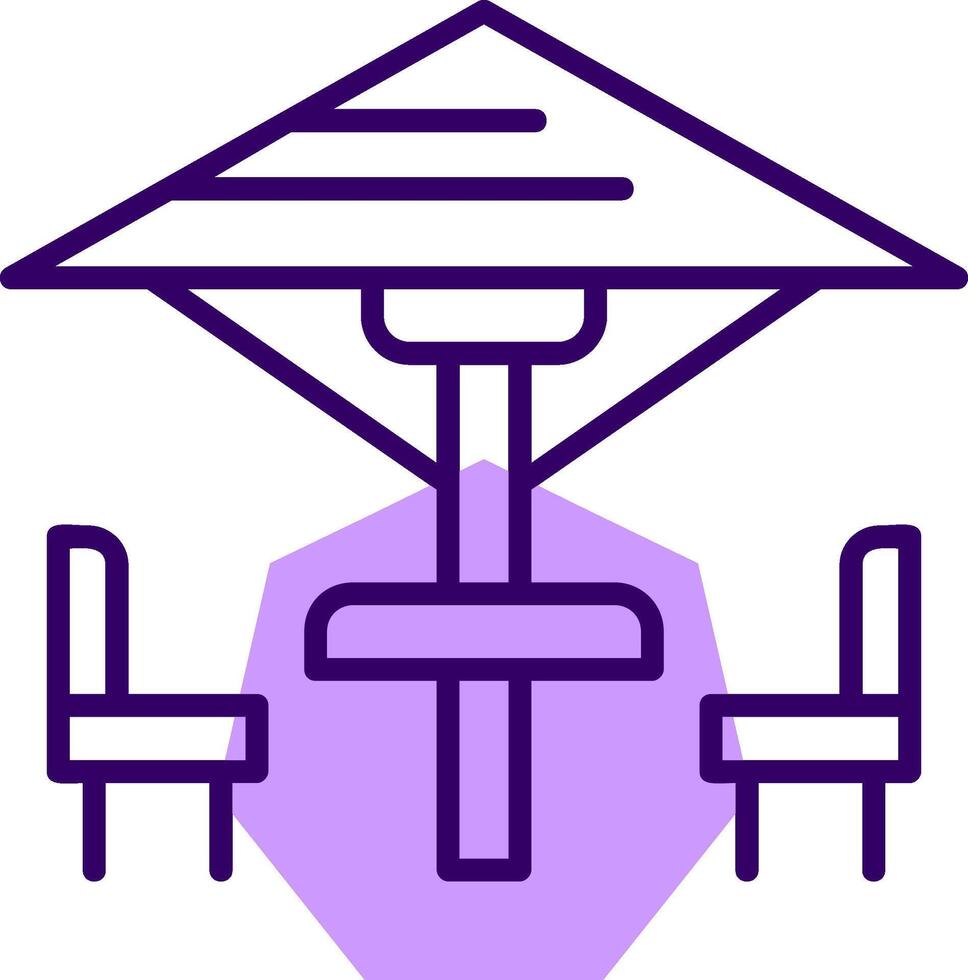Patio furniture Outline Style Icon vector