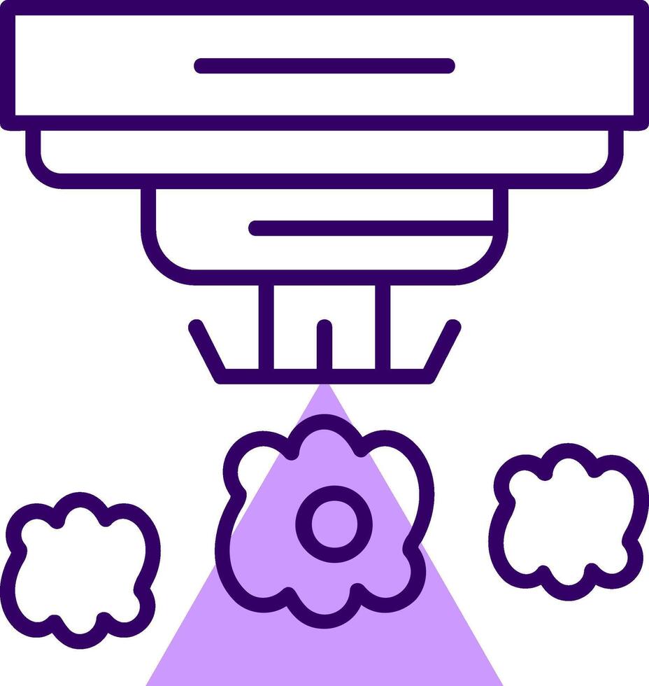 Smoke detector Outline Style Icon vector