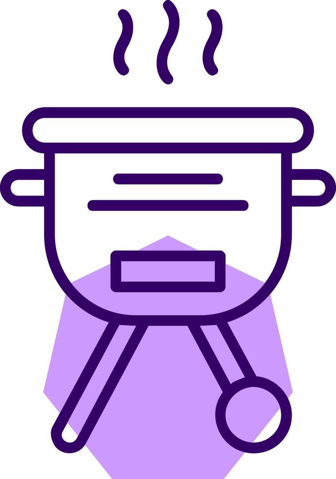 Barbecue grill Outline Style Icon vector