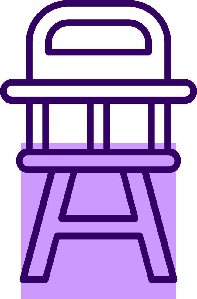 High chair Outline Style Icon vector