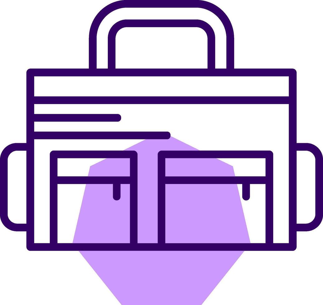 Diaper bag Outline Style Icon vector