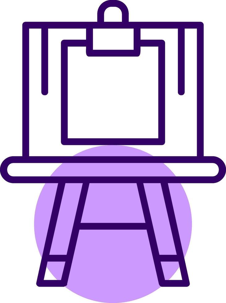 Easel Outline Style Icon vector