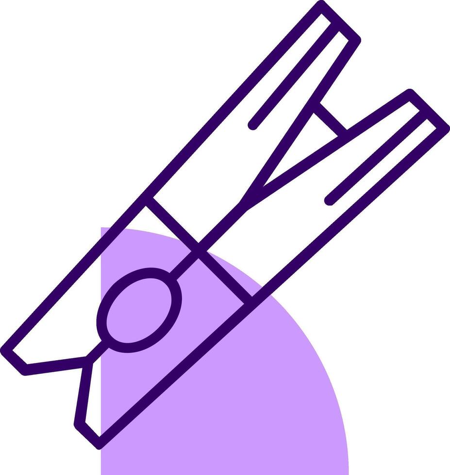 Clothespin Outline Style Icon vector