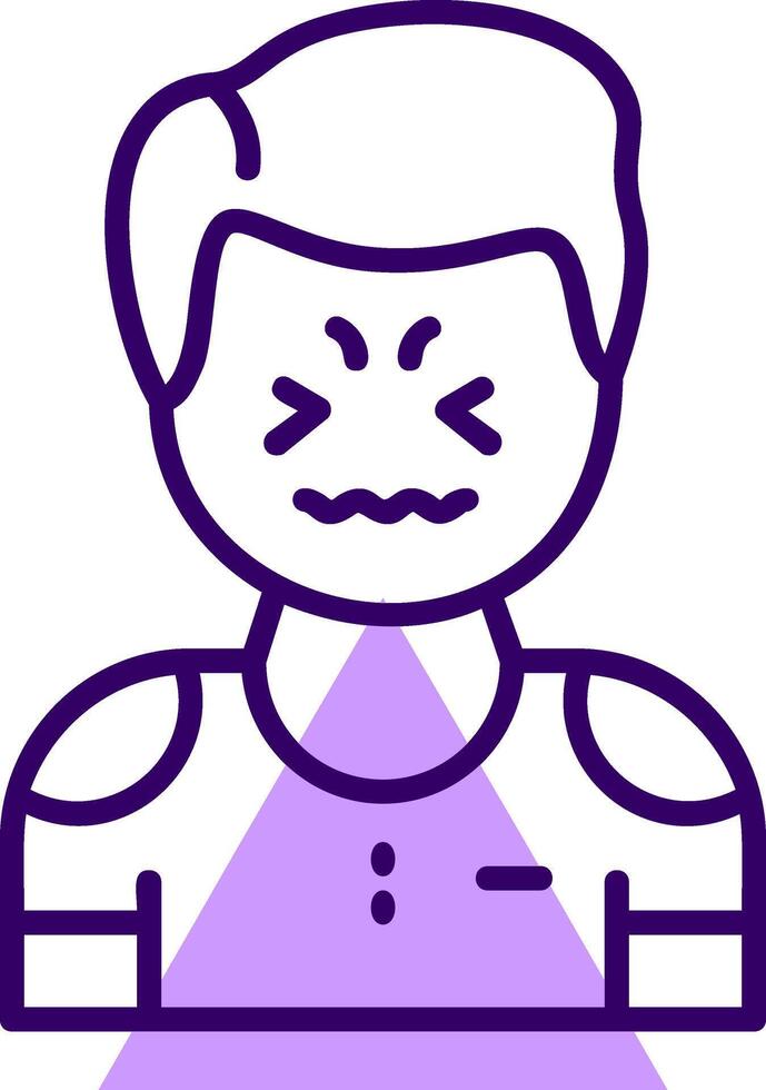 Frustration Outline Icon Style vector