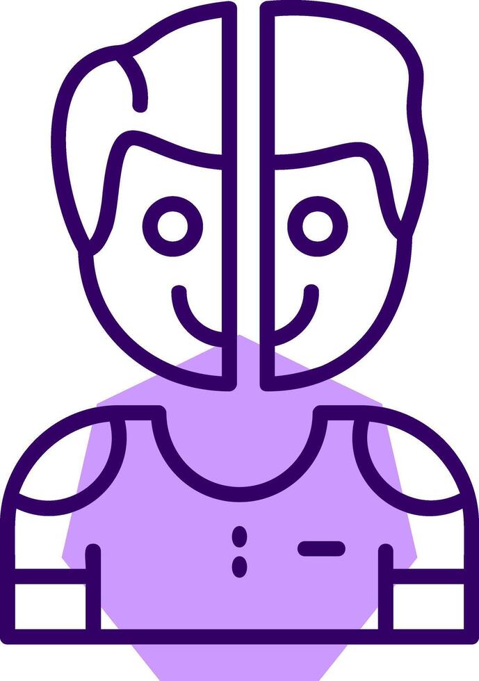 Wariness Outline Icon Style vector