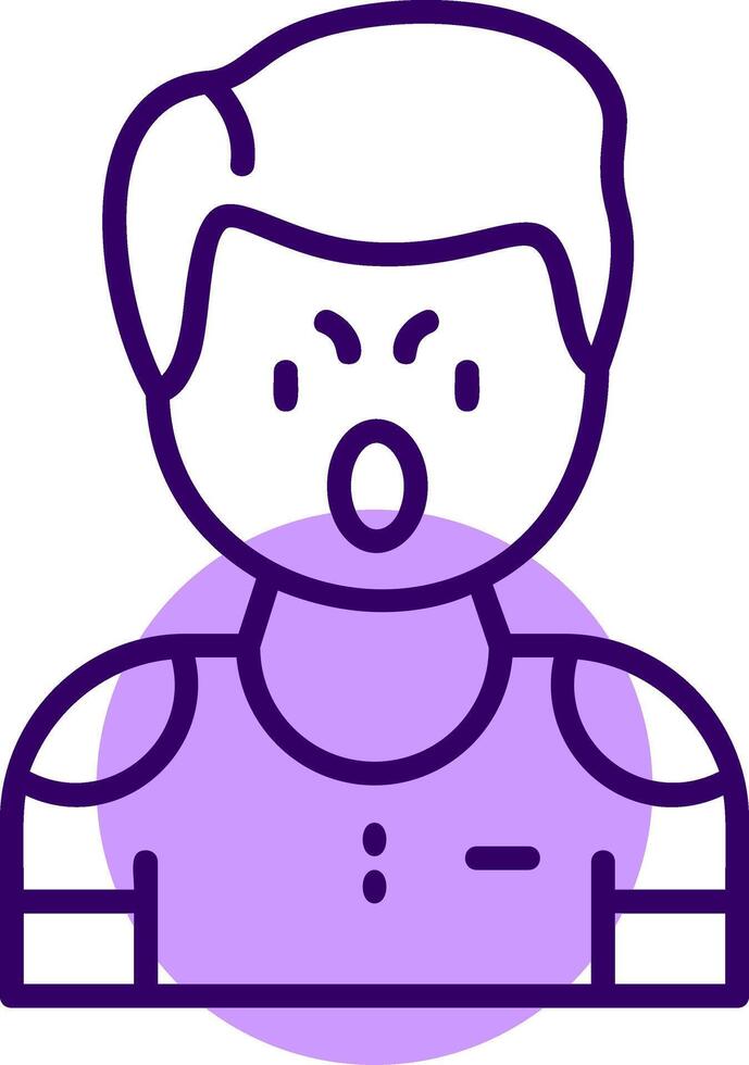 Indignation Outline Icon Style vector
