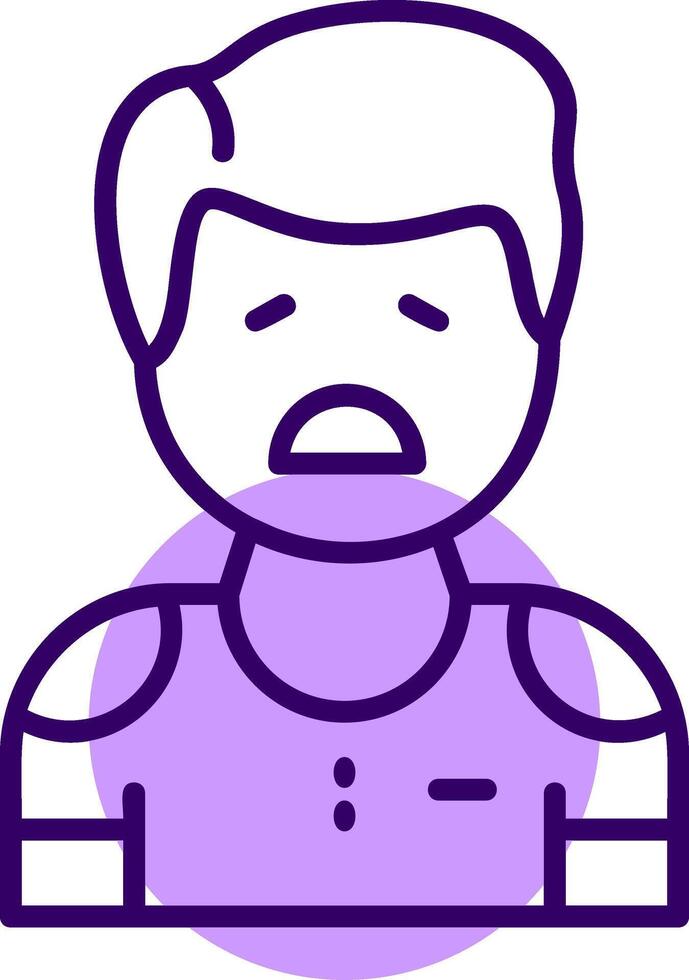 Sorrow Outline Icon Style vector