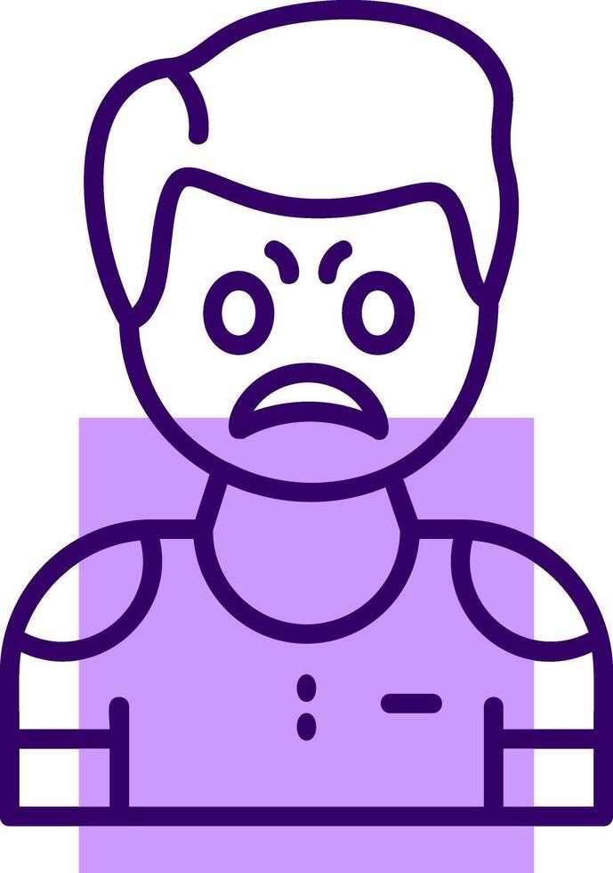 Anger Outline Icon Style vector