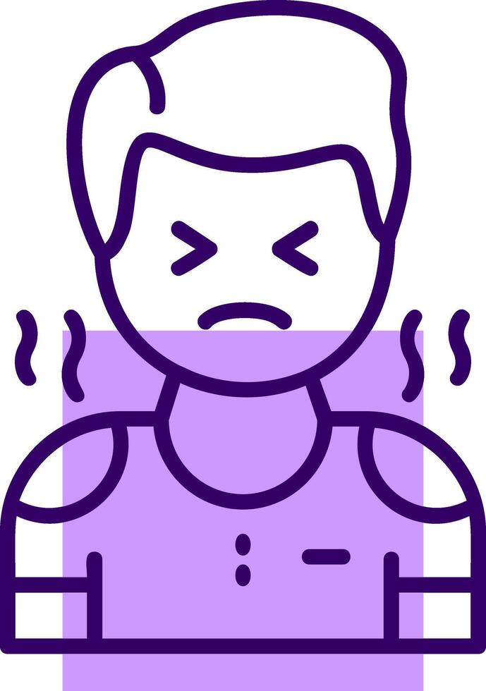 Discomfort Outline Icon Style vector