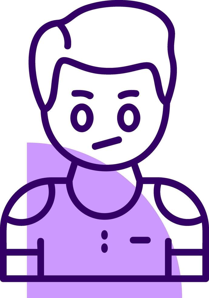 Annoyance Outline Icon Style vector