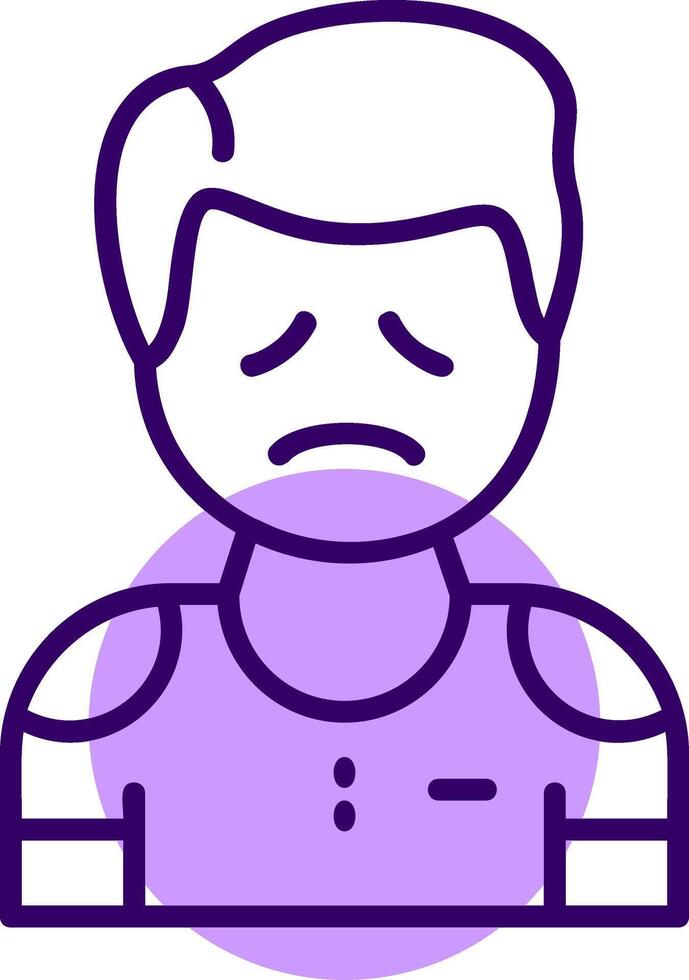 Hopelessness Outline Icon Style vector