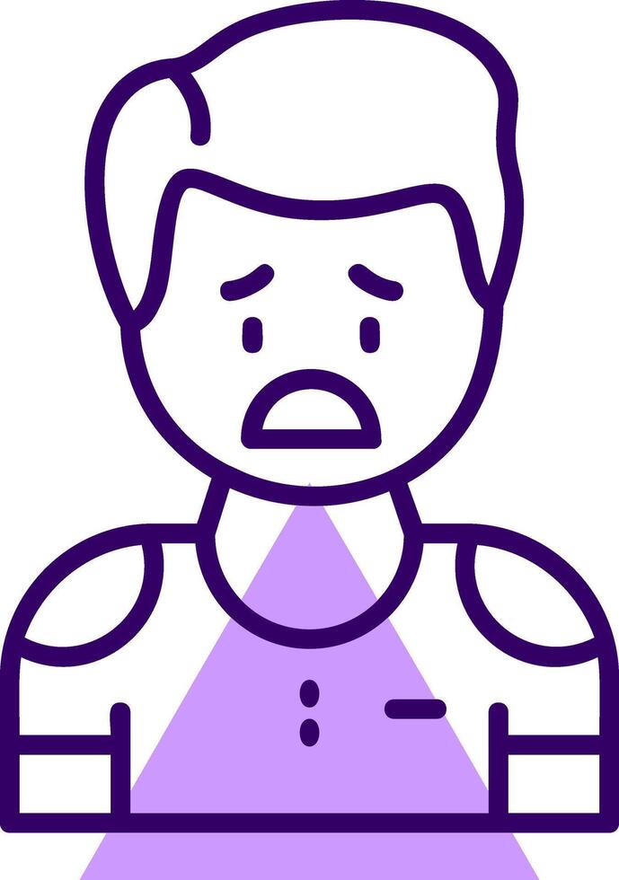 Nervousness Outline Icon Style vector