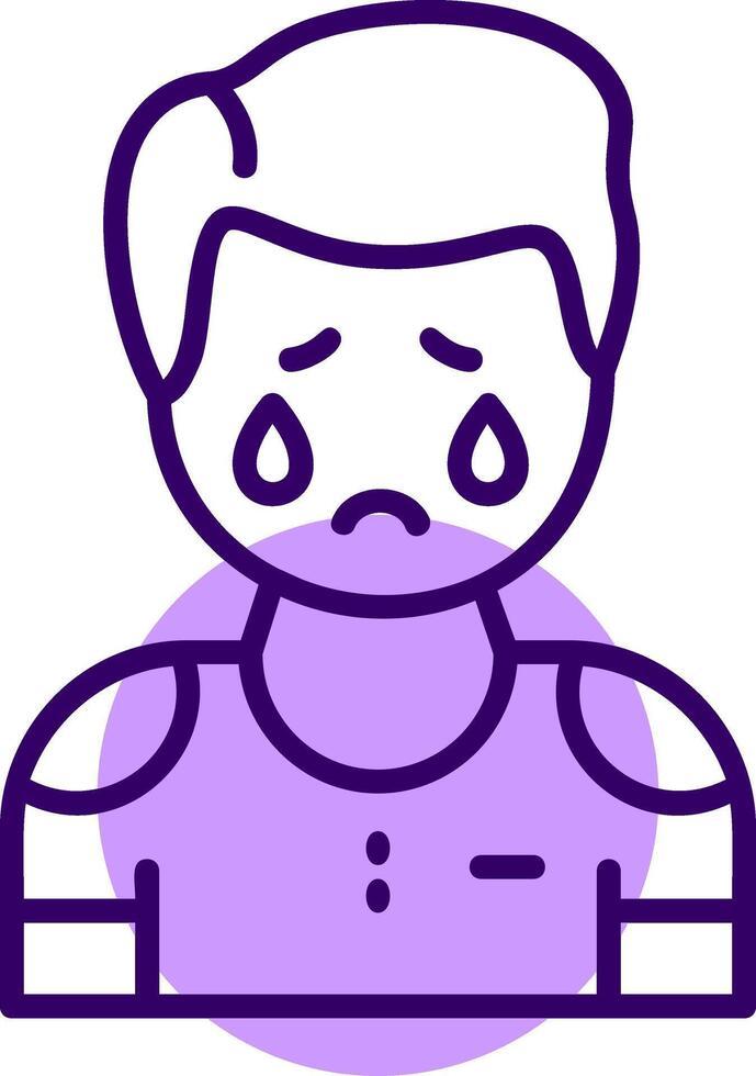 Melancholy Outline Icon Style vector